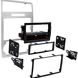 Double Din In Dash Mounting Kit fits 2005-2007 Dodge Magnum (Silver) harness Package