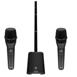Mackie SRM-Flex Portable 1300W Column Speaker PA System With 2 Pack EM-89D Microphone