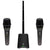Mackie SRM-Flex Portable 1300W Column Speaker PA System With 2 Pack EM-89D Microphone