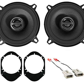 ALPINE S-S50 170 Watt 5.25" 5 1/4" Coaxial 2-Way Speaker Bundle With METRA 72-5512 Wire Harness & METRA 82-5600 5.25" To 6 x 8" Speaker Brackets Compatible With 1997-1998 Ford Expedition (3 item)