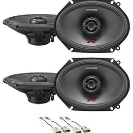 Alpine R-S68 6x8" Front+Rear Speaker Replacement Kit Compatible With 1989-1997 Ford Thunderbird