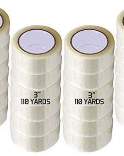 Patron USA 24 Rolls 3" x 330' Clear Jumbo Packing Tape 110 Yards