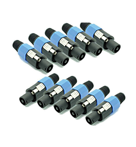 Mr. Dj USA SPMH10 10 pcs Speakon Male Head Connector Allows for Speaker Cables