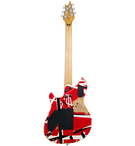 EVH 5107500315 Wolfgang Special Striped Series (Red Black and White Aged)