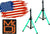 2 MR DJ SS700LED Color Stand Universal Color-Changing Stand LED Speaker Stand Tripod Telescoping LED Lighting Remote Control