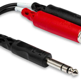 Hosa YPP-117 Stereo Breakout Cable 1/4 in TRS to Dual 1/4 in TSF