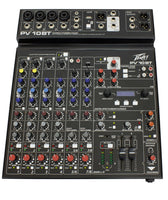 Peavey PV 10BT PV10BT Pro Audio Mixer With 4 Mic In, Bluetooth, USB, Compressor