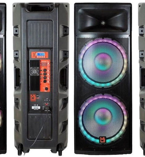 2 MR DJ PBX6600LED Bluetooth Speaker <br/>Professional Dual 2x15