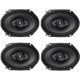 4 Pioneer 6 x 8" 4-Way Speakers + Wire Harness Speaker Connectors Fit Ford