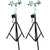 2 MR DJ ST200 & SBC250 Pro Lighting 12 Foot Crank Light Stand & Square Truss T-Bar Adapter
