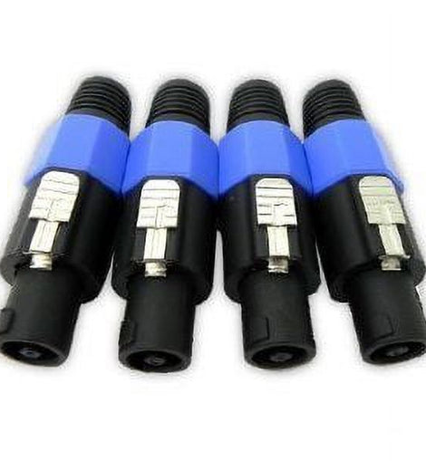 MR DJ USA SPMH4 4-Pack 4-Pole Speakon Male Speaker Cable Connectors