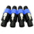 MR DJ USA SPMH4 4-Pack 4-Pole Speakon Male Speaker Cable Connectors