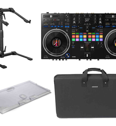 Pioneer DDJ-REV7, 2-Channel DJ Controller Package with Decksaver Cover, Magma CTRL Case and Headliner Laptop Stand