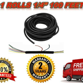 MR DJ SLT14 100 FEET 1/4" SPLIT LOOM WIRE TUBING HOSE COVER AUTO HOME MARINE