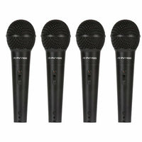 4 Peavey PVI100 1/4" Wired Dynamic Cardioid Vocal Microphone+ Mic Clip + Cable