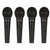 4 Peavey PVI100 1/4" Wired Dynamic Cardioid Vocal Microphone+ Mic Clip + Cable