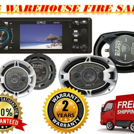Absolute 3.5" Car Stereo DVD/CD/MP3/AM/FM Player & 2 Pair of 6.5" & 6x9 speaker