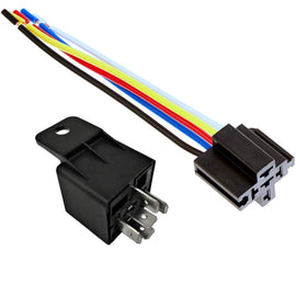 1 Pack Car Auto Truck 12V 12 Volt DC 40A AMP Relay & Socket SPDT 5Pin Bosch Style