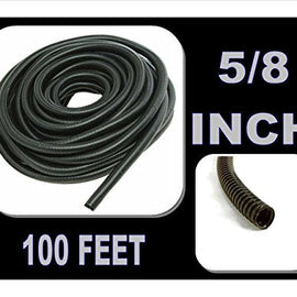 American Terminal 100 FT 5/8 INCH Split Loom Tubing Wire Conduit Hose Cover Auto Home Marine Black