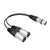 MR DJ CXFDXMY6 6" Single XLR Female to Dual XLR Male Microphone Splitter Cable
