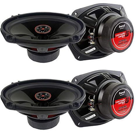 2 Pair Cerwin Vega 6x9 2 Way Coaxial Speakers 800W Max 120 Watts RMS H7692