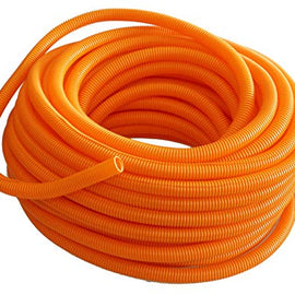 Absolute USA SLT34OR 3/4-Inch x 100-Feet Orange Split Loom Split Wire Loom Polyethylene Conduit Corrugated Plastic Tubing Sleeve