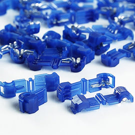 100 Pcs 3M 952 T-TAP Quick Disconnect Wire Connector Blue 16-14 Ga Gauge Terminal