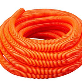 American Terminal 1/2" Dia. x 100 ft, Orange Flexible Polyethylene Corrugated (PE) Split Tubing Wire Loom