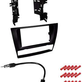 American Terminal Bundle with Car Stereo Installation Kit for 2006 – 2013 BMW 3 Series Without OEM Navigation in Dash Mounting Kit, Antenna for Double Din Radio Receivers (3 Item)