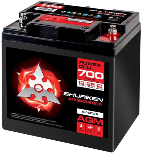 Shuriken SK-BT28 12V High Performance AGM Power Cell Battery for Systems Up To 700 Watts