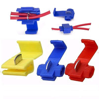 American Terminal 125 Solderless Quick Splice Snap Wire Connector 50 Red 22-18G 50 Blue 16-14G 25 Yellow 12-10G