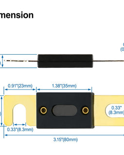 MK Audio MANL-120 120 Amp ANL Fuse Gold Plated High Quality Fuses Car Audio Blade