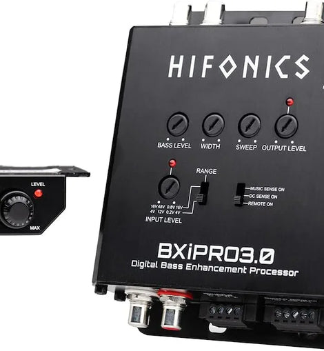 Hifonics BXiPro3.0 Digital Bass Processor Epicenter 2CH Hi/Lo Converter w/ Noise Reduction