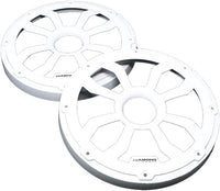 Diamond Audio HXM8FWW 8" Flush Mount Speaker Grills, Pair (White), Steel With Powder Coating
