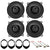 4 Pack Alpine 2S-S50 170W 5 1/4" Speakers + 72-5512 Harness & 82-5600 Adapter Fits 1991-Up Ford