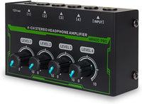 MR DJ Microamp HA400PRO Ultra-compact 4-channel stereo headphone amplifier