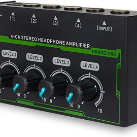 MR DJ Microamp HA400PRO Ultra-compact 4-channel stereo headphone amplifier