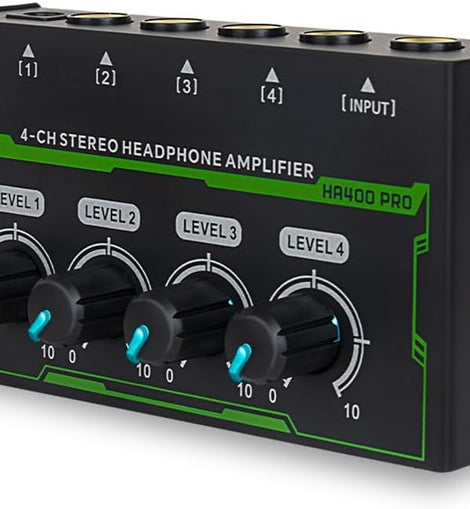 MR DJ Microamp HA400PRO Ultra-compact 4-channel stereo headphone amplifier