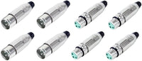 8 Switchcraft AAA3MZ & AAA3FZ Male & Female XLR Connectors Cable Mount