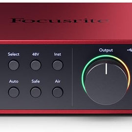 Focusrite Scarlett Solo 4th Gen 2x2 USB Audio Interface With Single Microphone Preamp