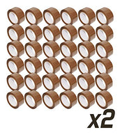 American Terminal 72 Brown Packing Tape 2" x 110 Yards Strong Heavy Duty Sealing Adhesive Tapes for Moving Packaging Shipping Office and Storage (72 Rolls)
