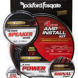 Rockford RFK4X 4 AWG Complete Amplifier Install Kit
