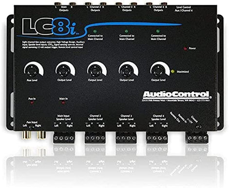 Audio Control LC8i 8-channel line output converter — add amps and subs to a factory system (Black)