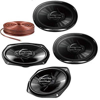 4 Pioneer TS-G6930F 6"x9" 800 Watts 3-Way Coaxial Car Speakers and Absolute SW16G50 50' 16 Gauge Speaker Wire