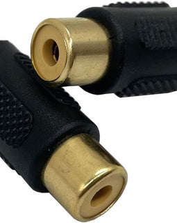6 Pack Female & Male Gold RCA cable Cord Coupler Joiner barrel Connectors