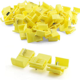 Absolute 50PCS Quick Splice Wire Terminals Snap Lock YELLOW 10-12 AWG