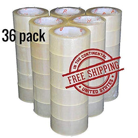 American Terminal Tape Clear Packaging Shipping Tape, 2-Inches x 90 YDS, Pack of 36