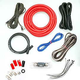 Absolute USA KIT0R4000 0 Gauge Amp Kit Amplifier Install Wiring 1/0 Ga Pro Installation Cables 4000W