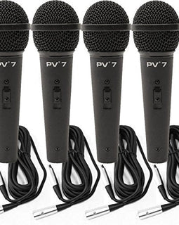 4 Peavey PV 7 ND Magnet Dynamic Microphone with XLR to XLR Cable