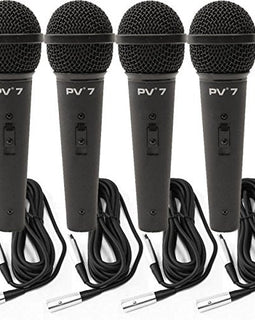 4 Peavey PV7 ND Magnet Dynamic Microphone with XLR to XLR Cable